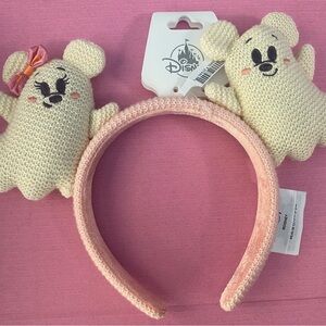Disney Parks Halloween Cute Pink Ghost Ears Headband